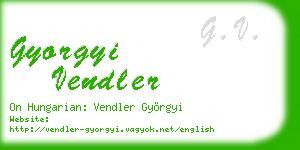 gyorgyi vendler business card